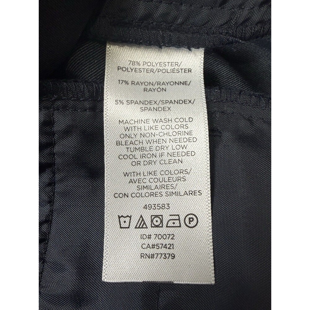 Ann Taylor Factory Dress Pants Womens 16 Navy Blue Straight Leg Career Workwear - Picture 11 of 13